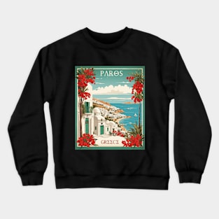 Paros Greece Tourism Vintage Poster Crewneck Sweatshirt